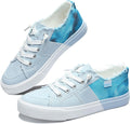 Women's Play Fashion Sneaker White Color Washed and Leopard Canvas Slip on Shoes