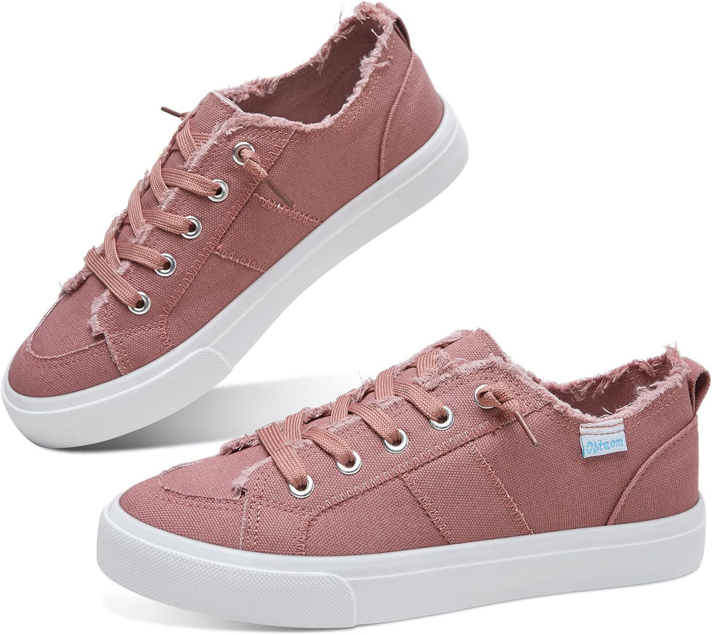 Women's Play Fashion Sneaker White Color Washed and Leopard Canvas Slip on Shoes