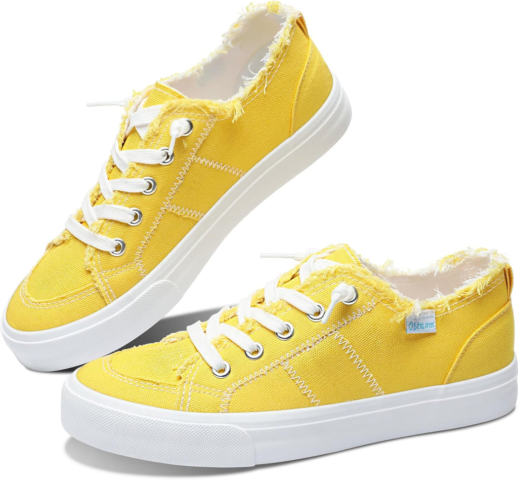 Women's Play Fashion Sneaker White Color Washed and Leopard Canvas Slip on Shoes