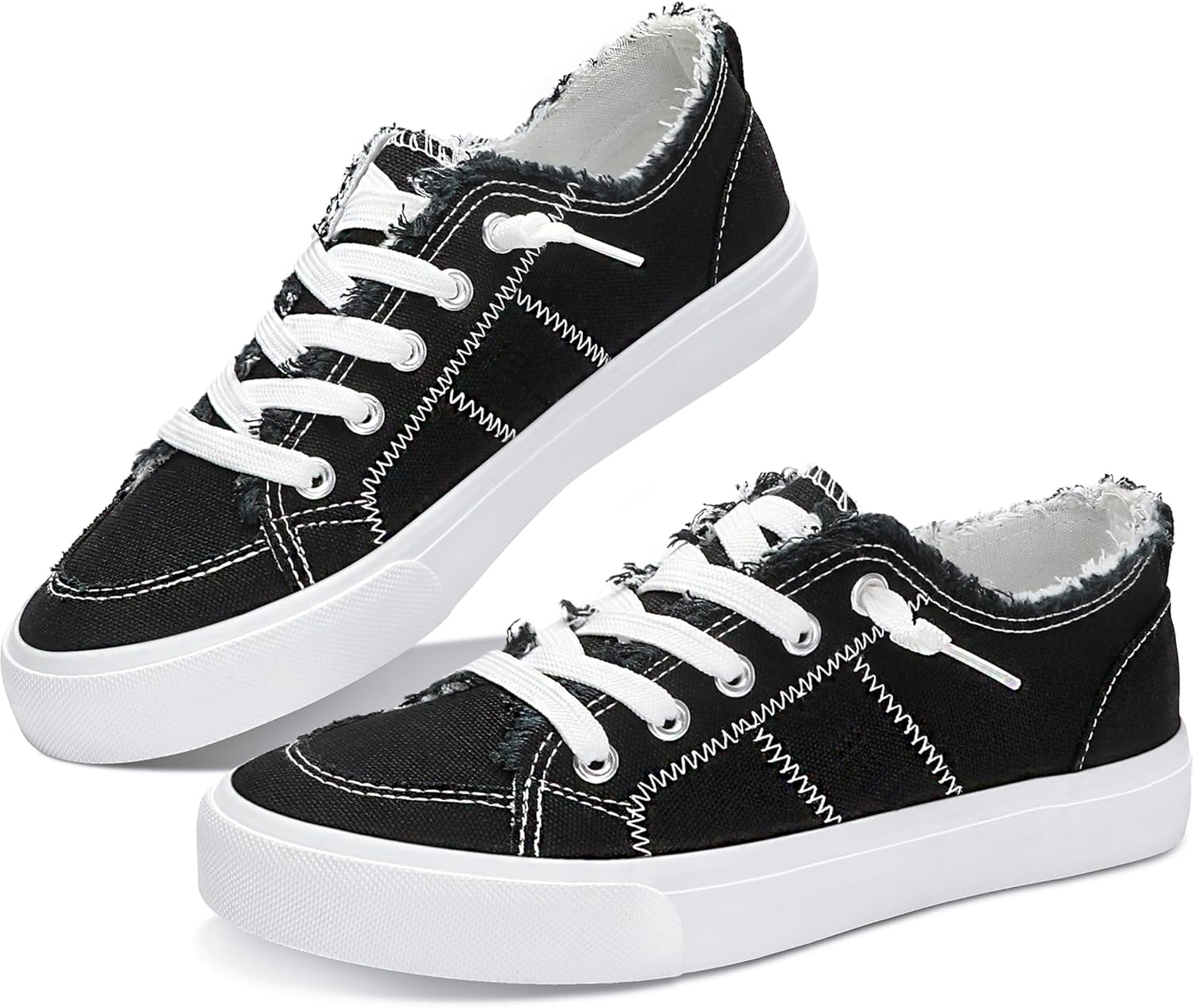 Women's Play Fashion Sneaker White Color Washed and Leopard Canvas Slip on Shoes