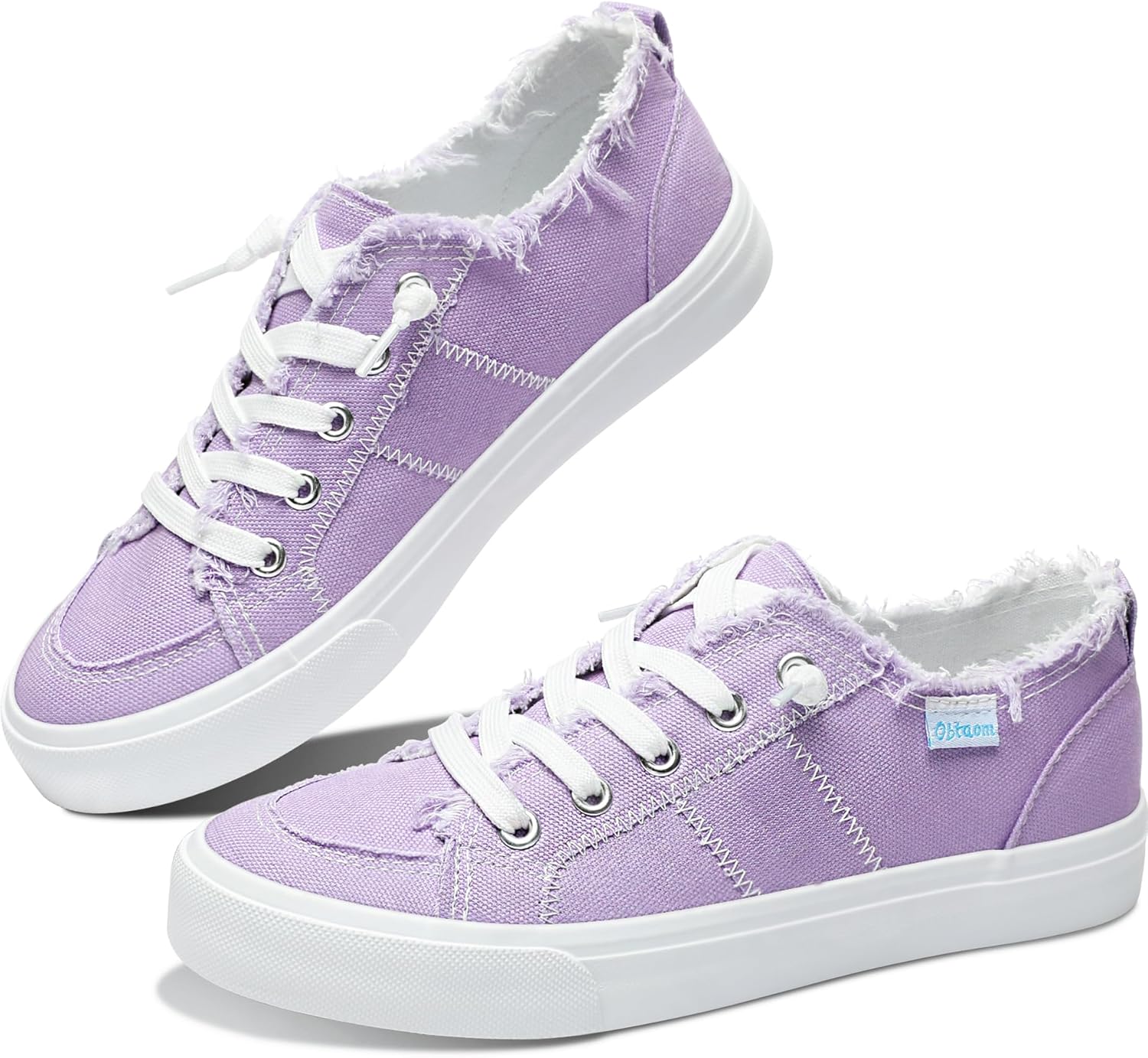 Women's Play Fashion Sneaker White Color Washed and Leopard Canvas Slip on Shoes